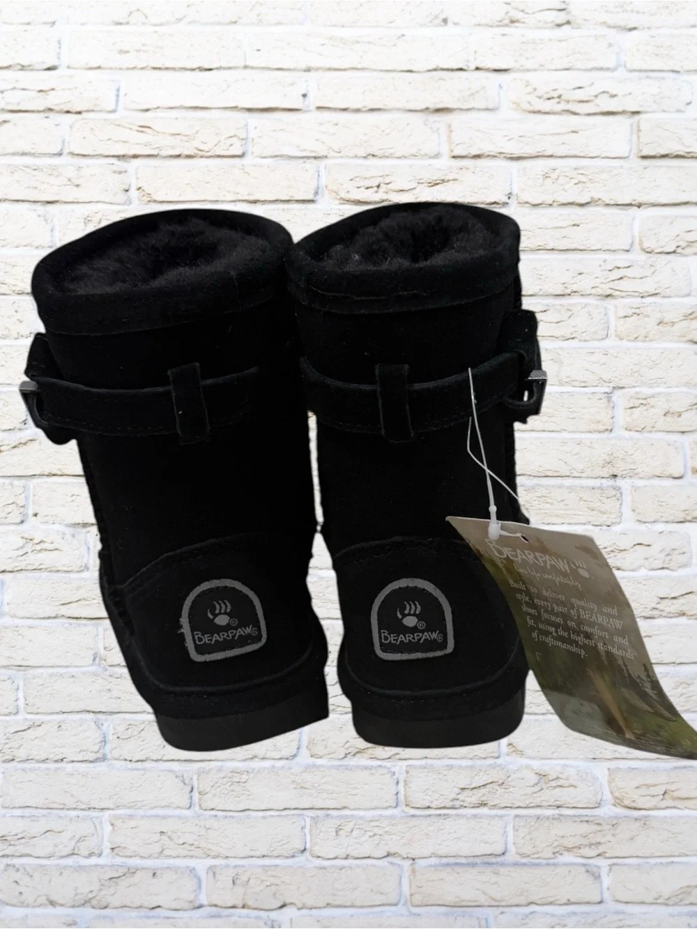 NWT Kids Toddler Black Bearpaw Boots 8